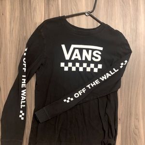 Vans classic black long sleeve tee